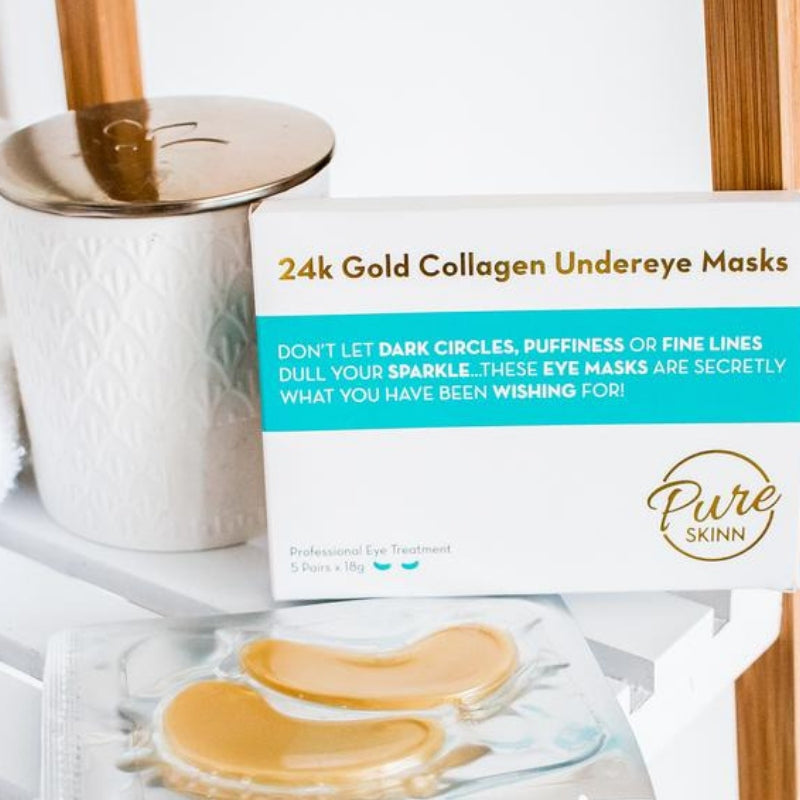 24k Gold Collagen Eye Masks (5 pairs)
